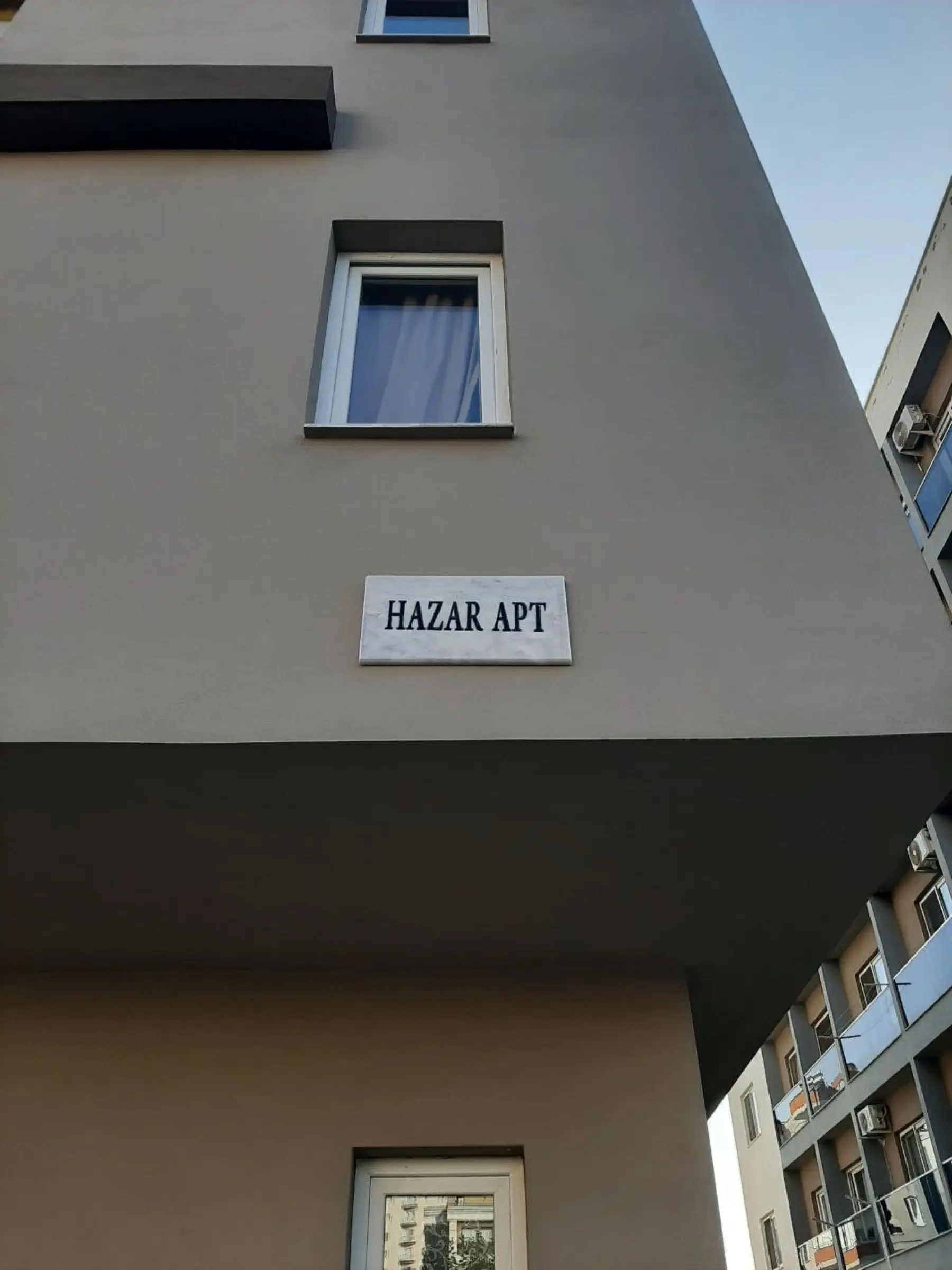 The building name on the façade