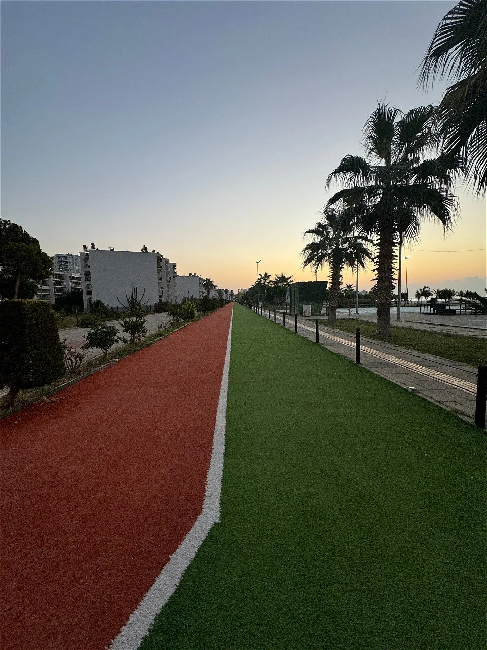 The seafront promenade in Erdemli at dawn